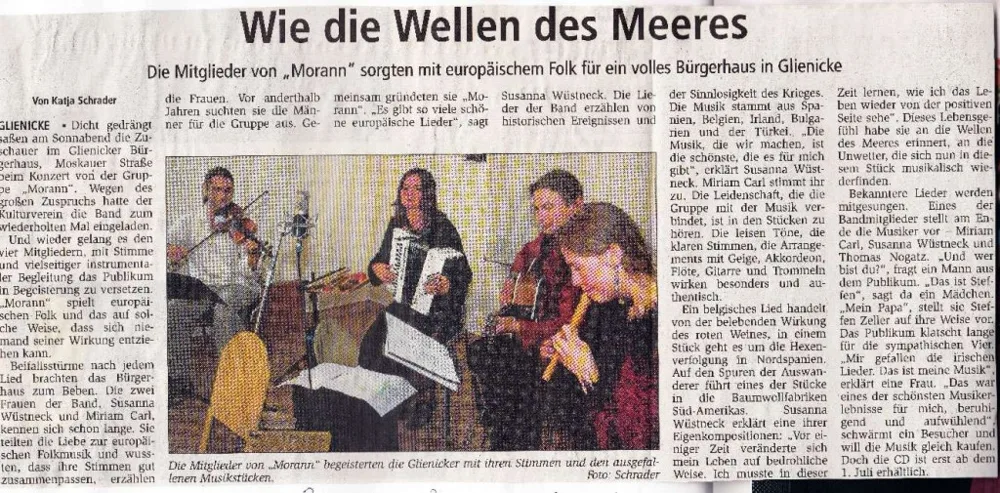Wie die Wellen des Meeres – Morann